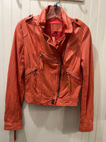 Lambskin Moto-Style Leather Jacket