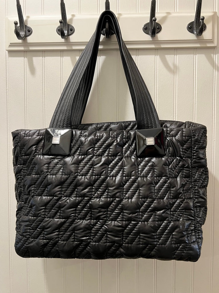 Black JAEGER Nylon Carry-all Tote bag