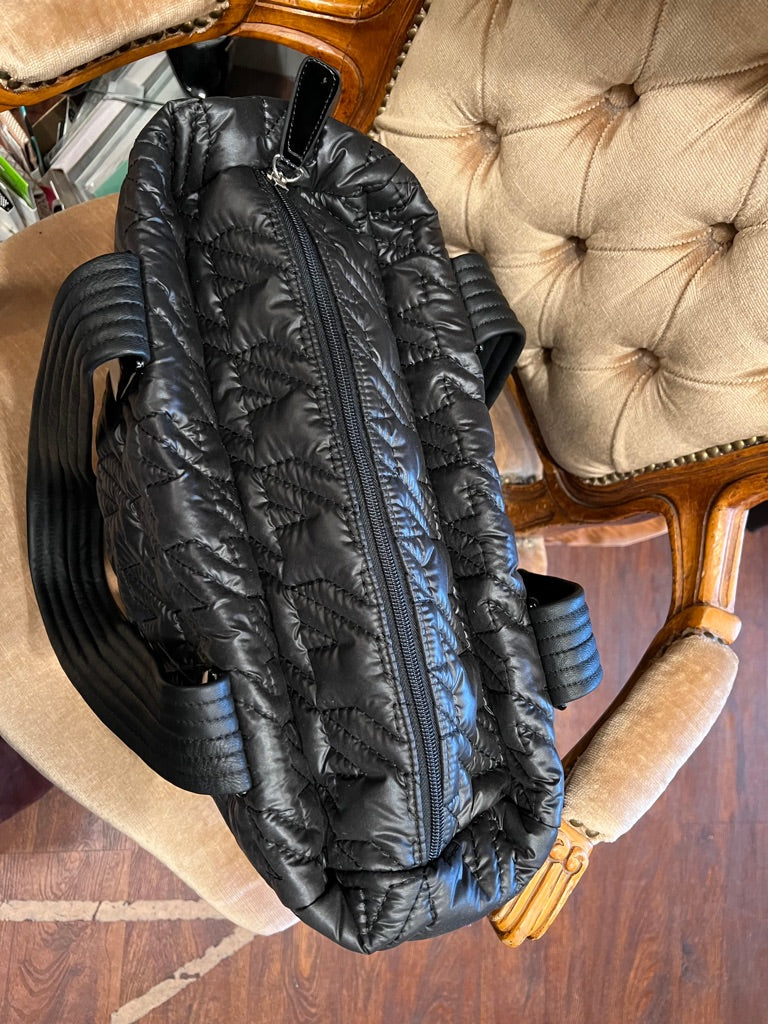 Black JAEGER Nylon Carry-all Tote bag
