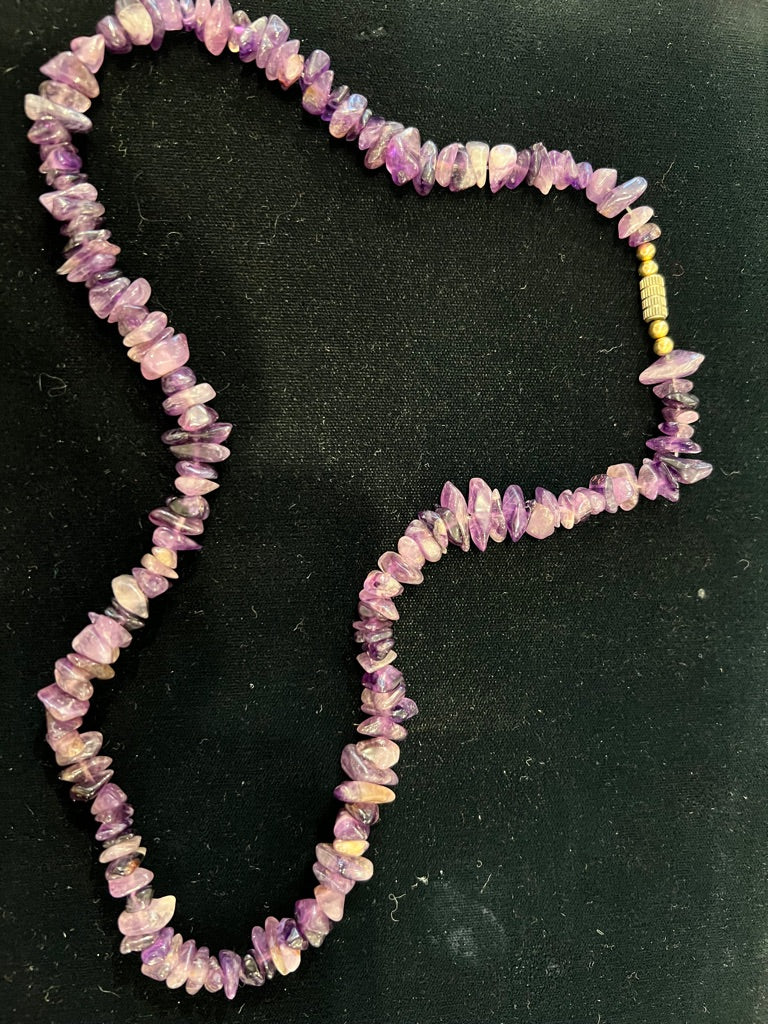 Purple 21" long Amethyst necklace